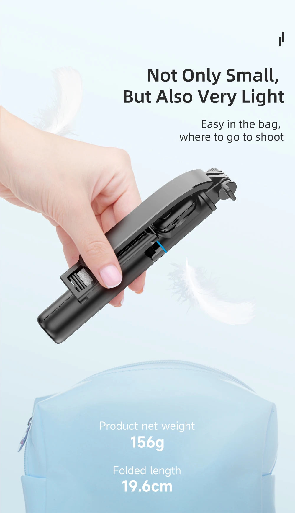 Adjustable Selfie Stick Tripod with LED Fill Light