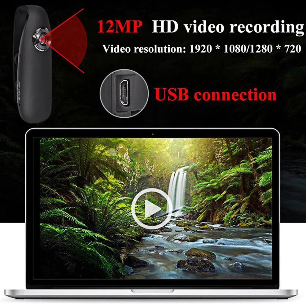 HD Mini Body Camera with Motion Detection | Cycling Video Recorder | Portable Law Enforcement Cam | High-Speed Pocket Body Cam