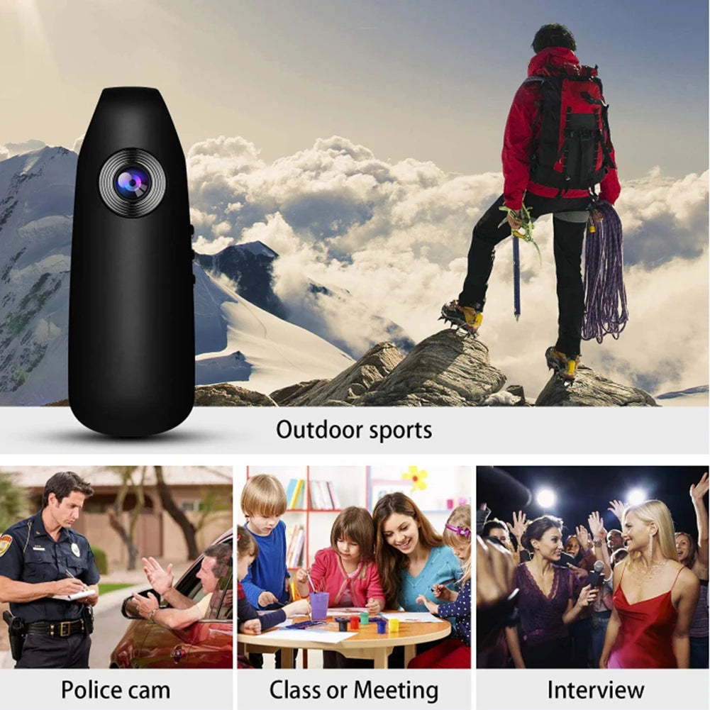 HD Mini Body Camera with Motion Detection | Cycling Video Recorder | Portable Law Enforcement Cam | High-Speed Pocket Body Cam