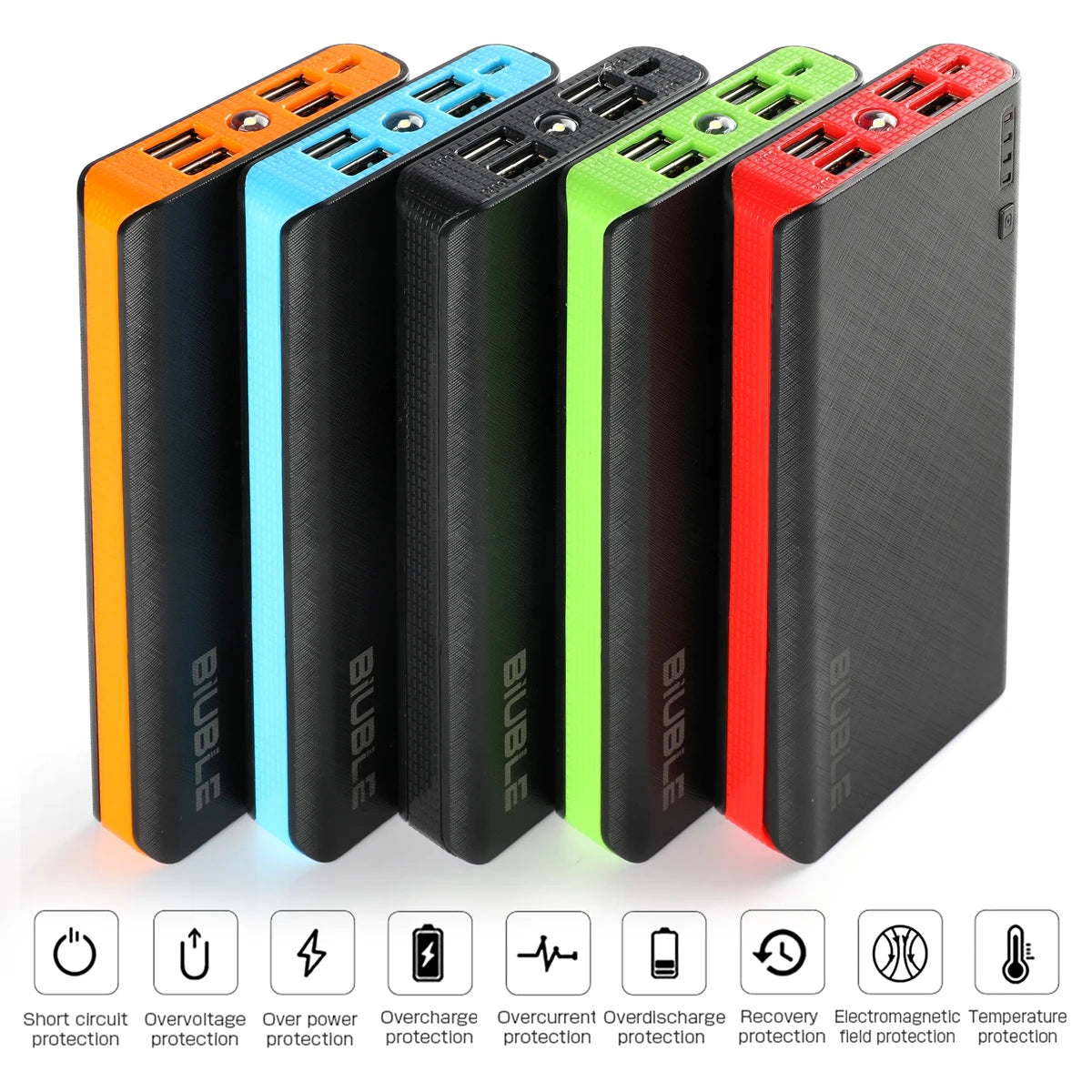 Super Fast Charging 15000mAh High Capacity Power Bank Battery 4USB Power Bank For Iphone Samsung Huawei