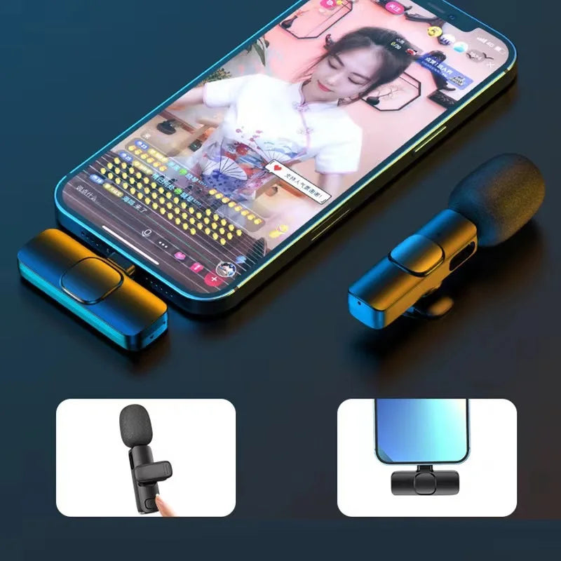Wireless Lavalier Microphone for iPhone & Android