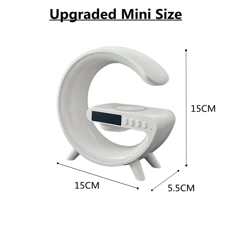 3-in-1 Wireless Charger Stand with Speaker & RGB Night Light