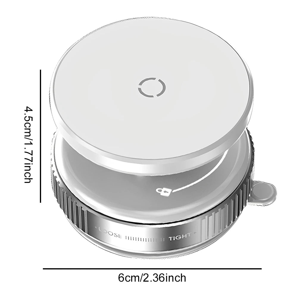 Magnetic Vacuum Car Phone Holder | 360° Rotating Suction Cup Mount | Strong Grip for iPhone & More