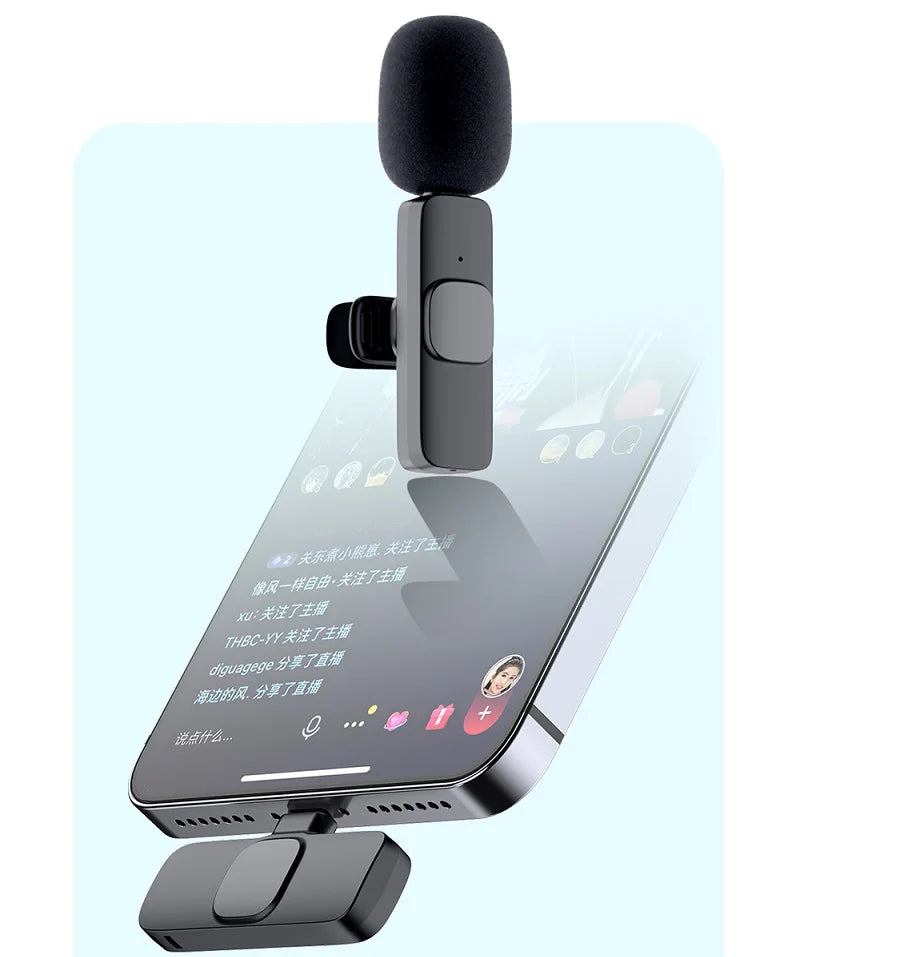 Wireless Lavalier Microphone for iPhone & Android