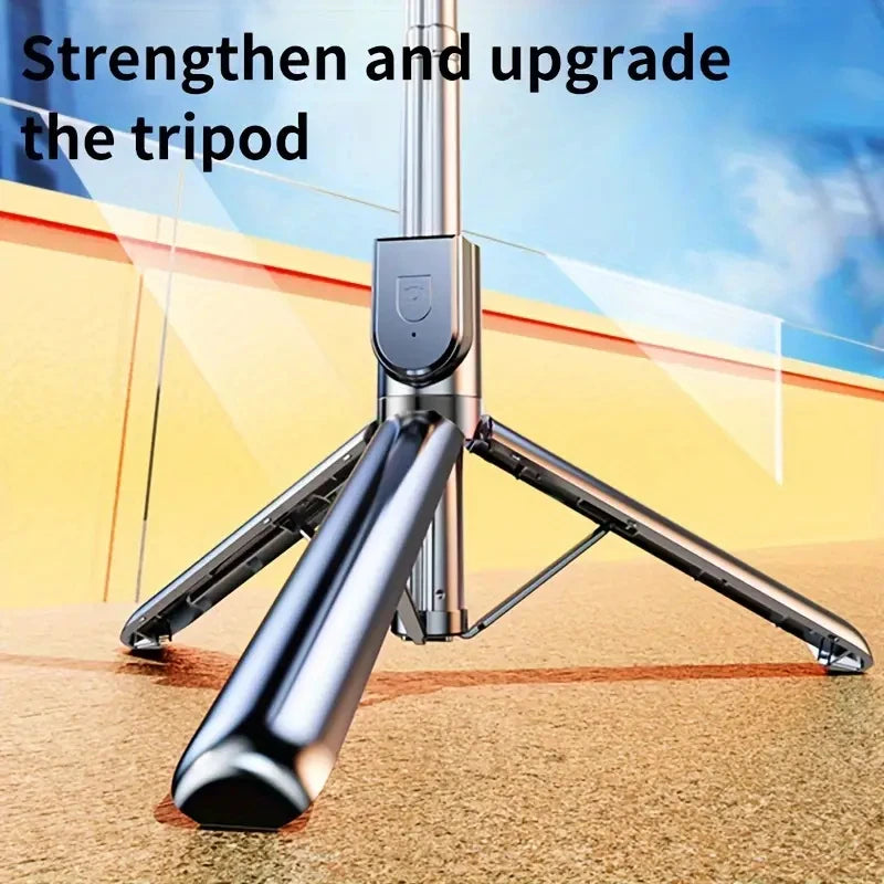 Adjustable Selfie Stick Tripod with LED Fill Light