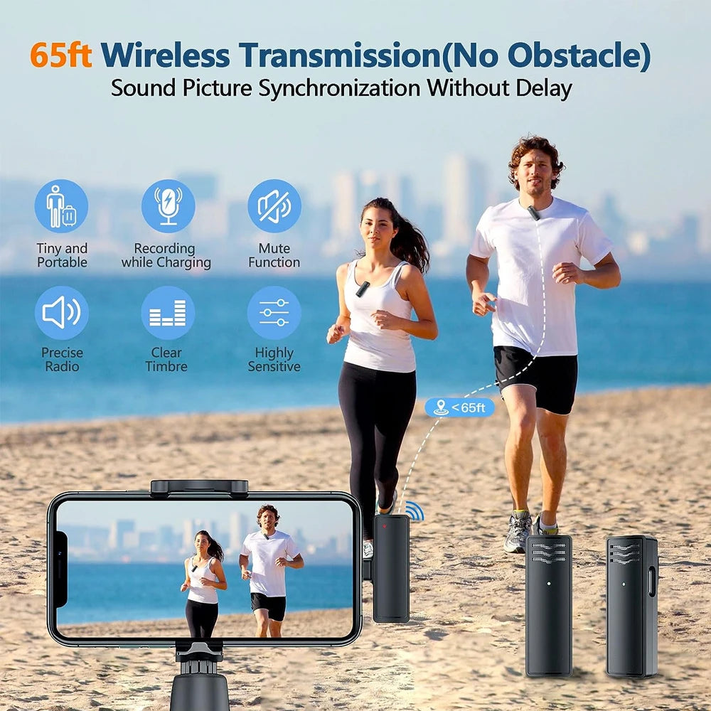 Wireless Lavalier Microphone for iPhone Live Streaming