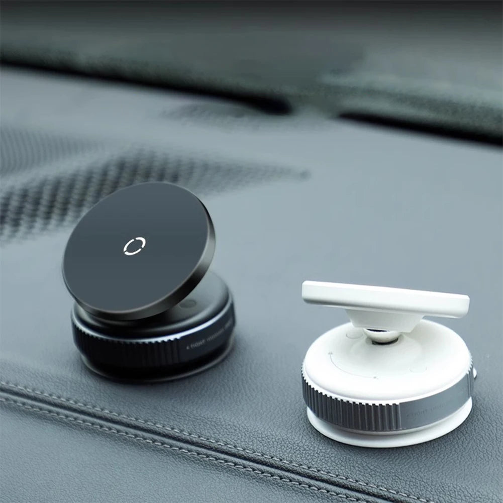 Magnetic Vacuum Car Phone Holder | 360° Rotating Suction Cup Mount | Strong Grip for iPhone & More