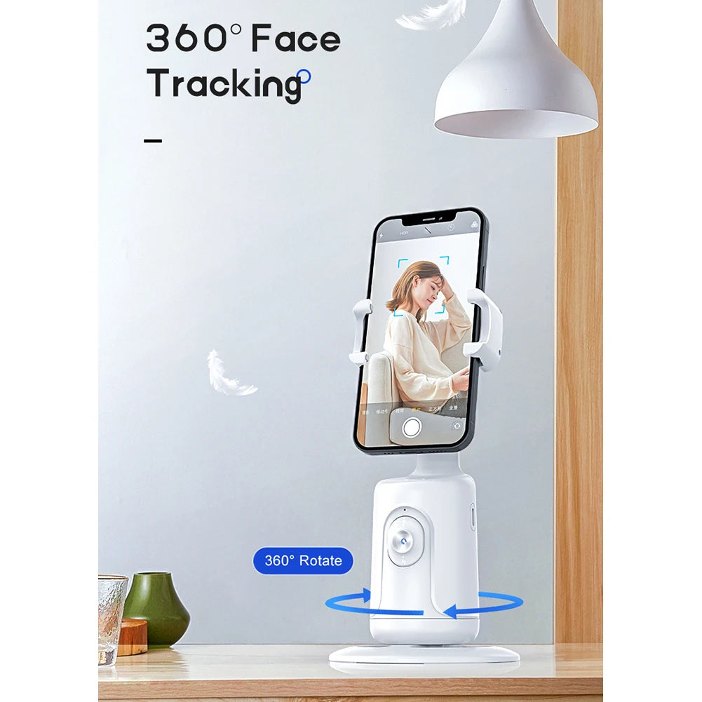 360° AI Smart Tracking Gimbal Stabilizer | Auto Face Recognition & Follow Mode | Handheld Selfie Stick for Smartphones