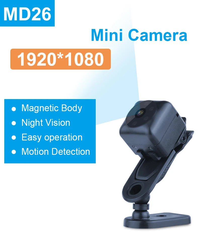 MD25 Micro Video  Record Camera 1080P HD Voice Comrecorders Mini Cam espia Infrared Night Vision Recording Clip Sports DV
