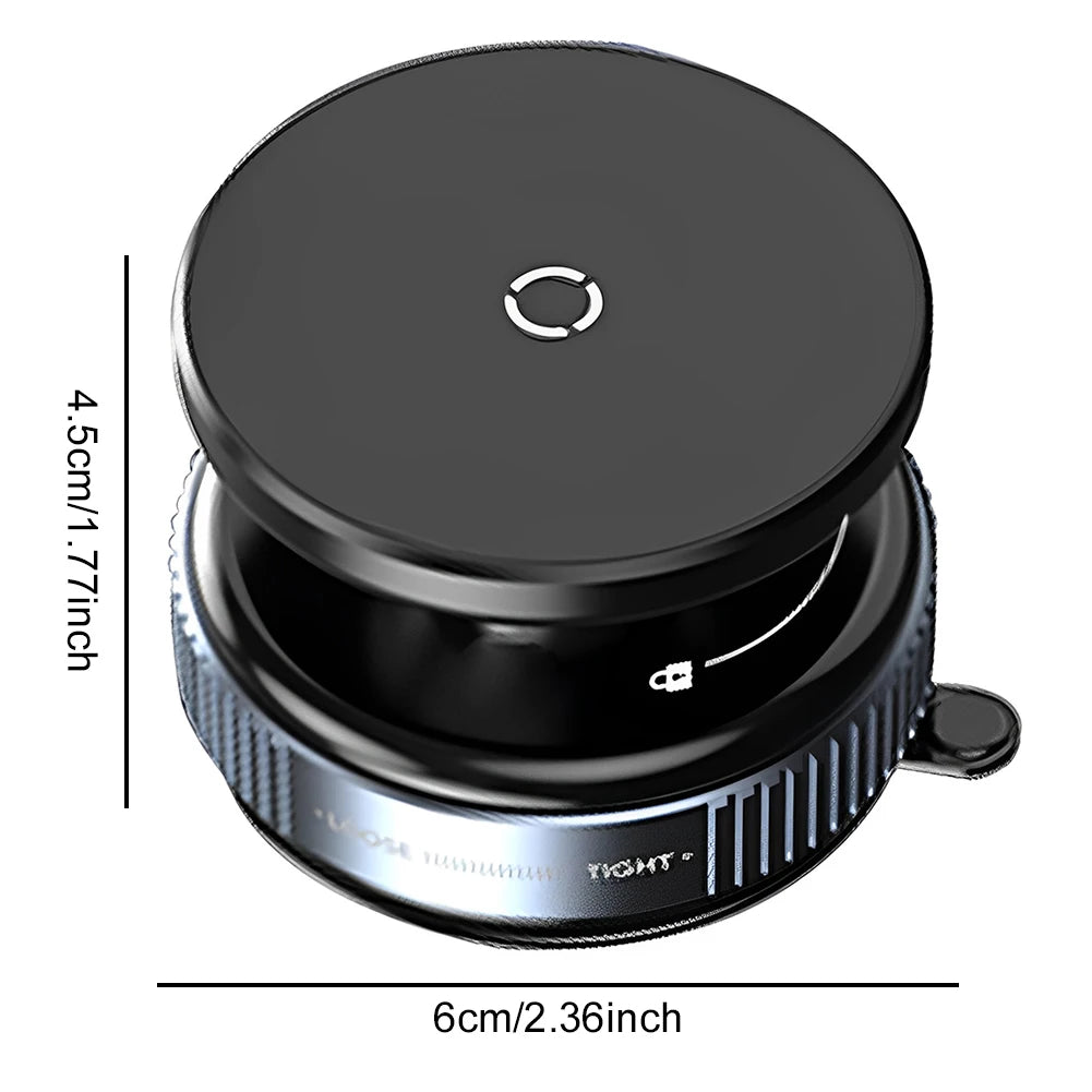 Magnetic Vacuum Car Phone Holder | 360° Rotating Suction Cup Mount | Strong Grip for iPhone & More