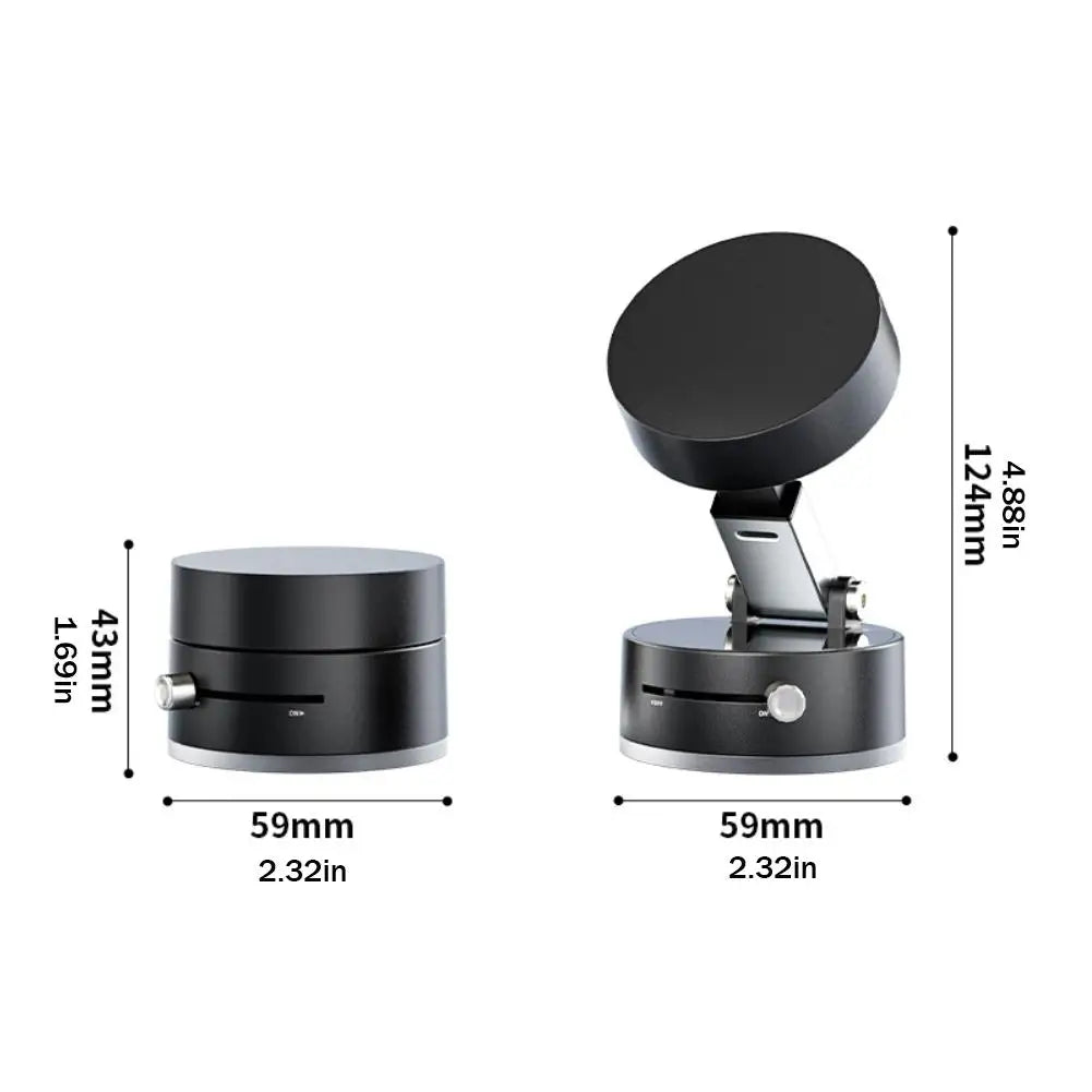 Vacuum Suction Cup Magnetic Car Phone Holder Double-Sided Foldable Magnetic Auto Phone Bracket For Car Interior Accessories