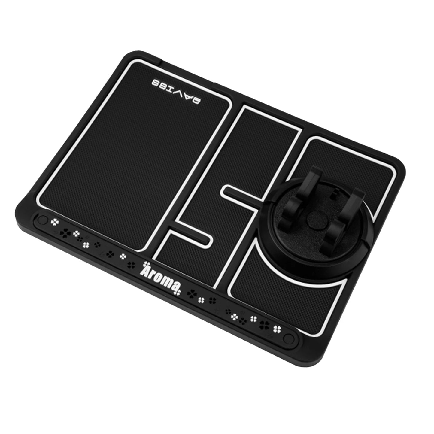 Multi-Functional Car Anti-Slip Mat Car Parking Number Card 360 Degree Rotating Multifunctional Storage Pad Non-Slip Phone Pad