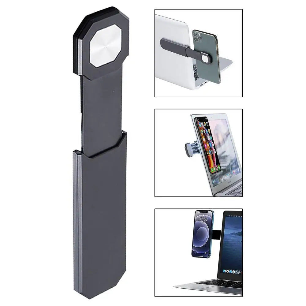 Magnetic Laptop Phone Holder – Sliding Dual Screen Mount for Smartphones &amp; Tablets