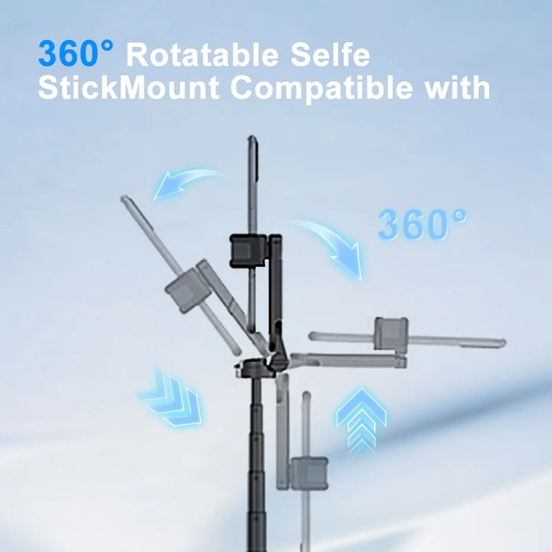 Mini Pocket Tripod Selfie Stick with 360° Phone Holder & Bluetooth Remote for Live Streaming & Vlogging