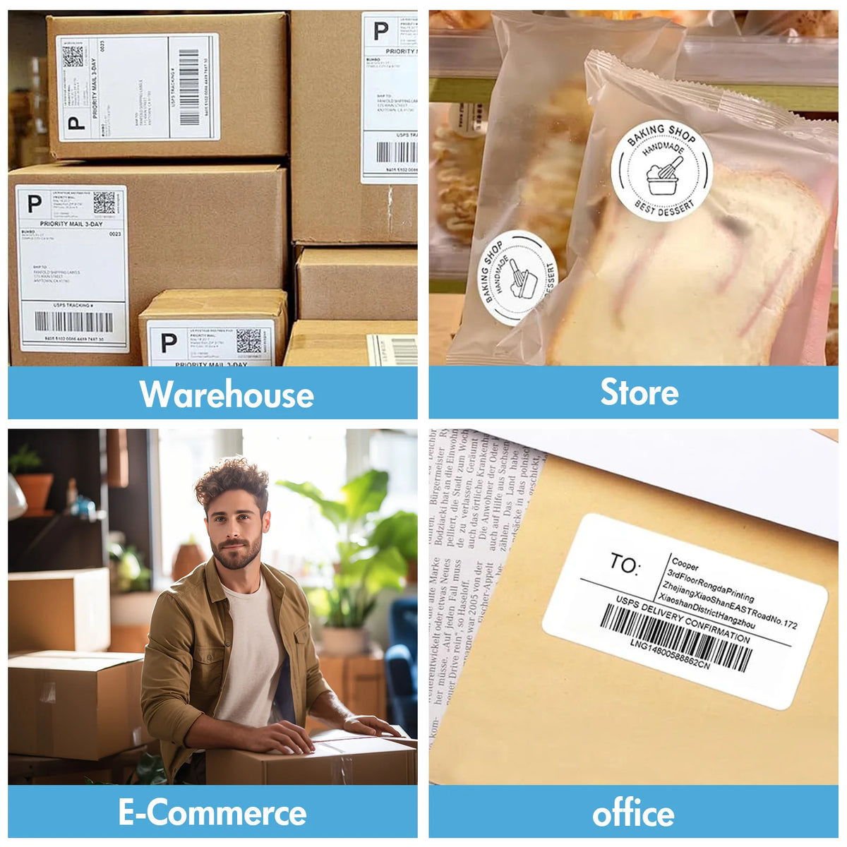 Portable 4x6 Thermal Label Printer for Small Business
