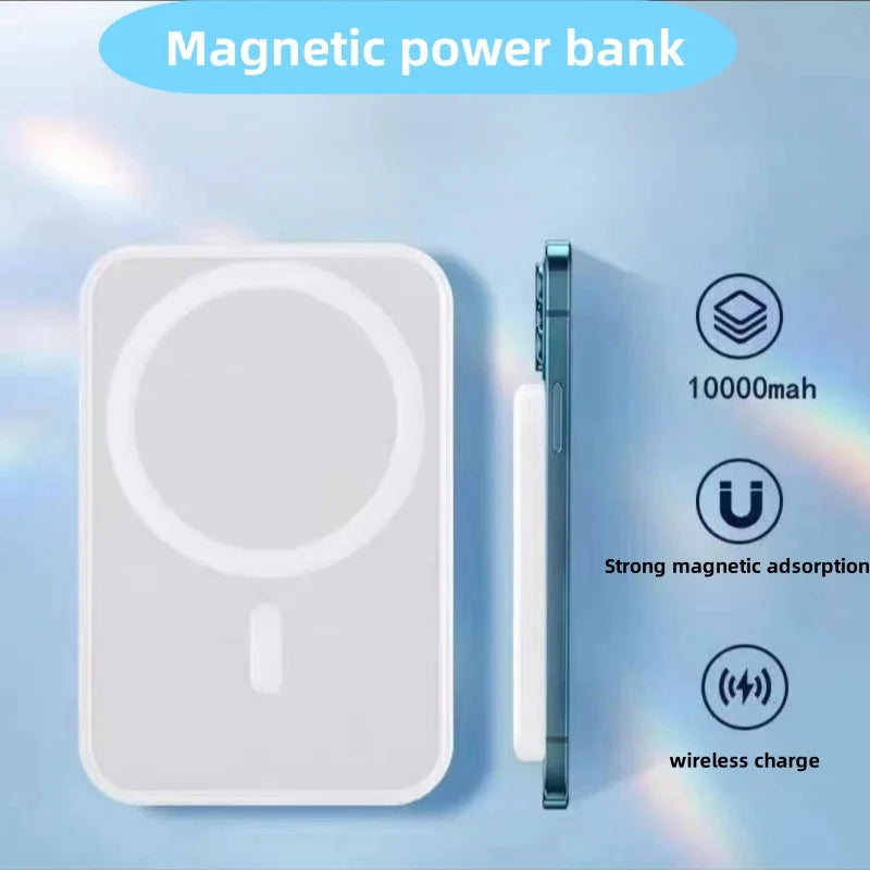 Magnetic Power Bank for IPhone 12 13 14 15 for Magsafe Powerbank Portable Wireless Charger Auxiliary External Spare Battery Pack