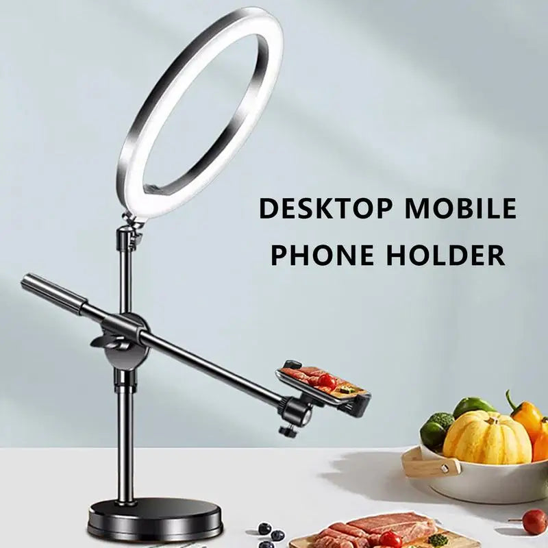Selfie Ring Light With Stand Articulating Arm With Selfie Ring Light And Phone Holder Articulating Arm Camera Mount LED Video