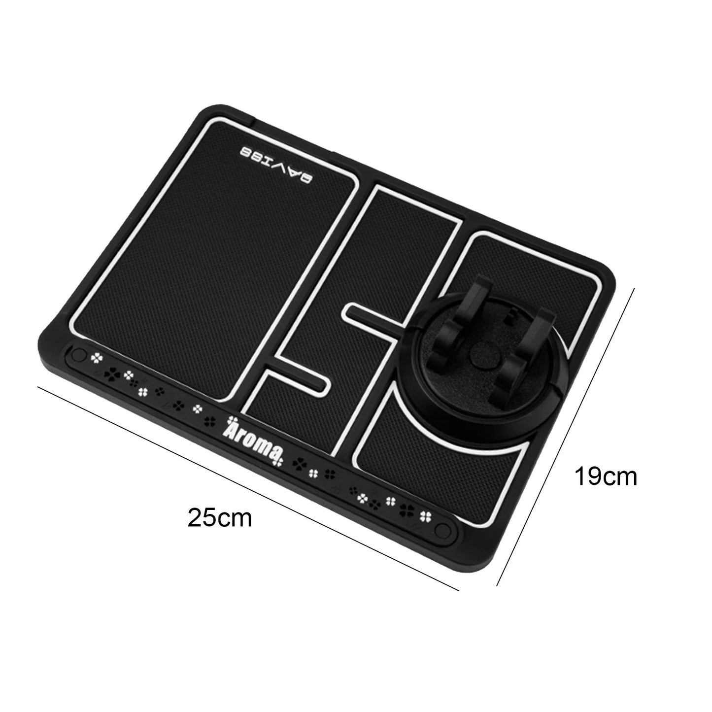 Multi-Functional Car Anti-Slip Mat Car Parking Number Card 360 Degree Rotating Multifunctional Storage Pad Non-Slip Phone Pad