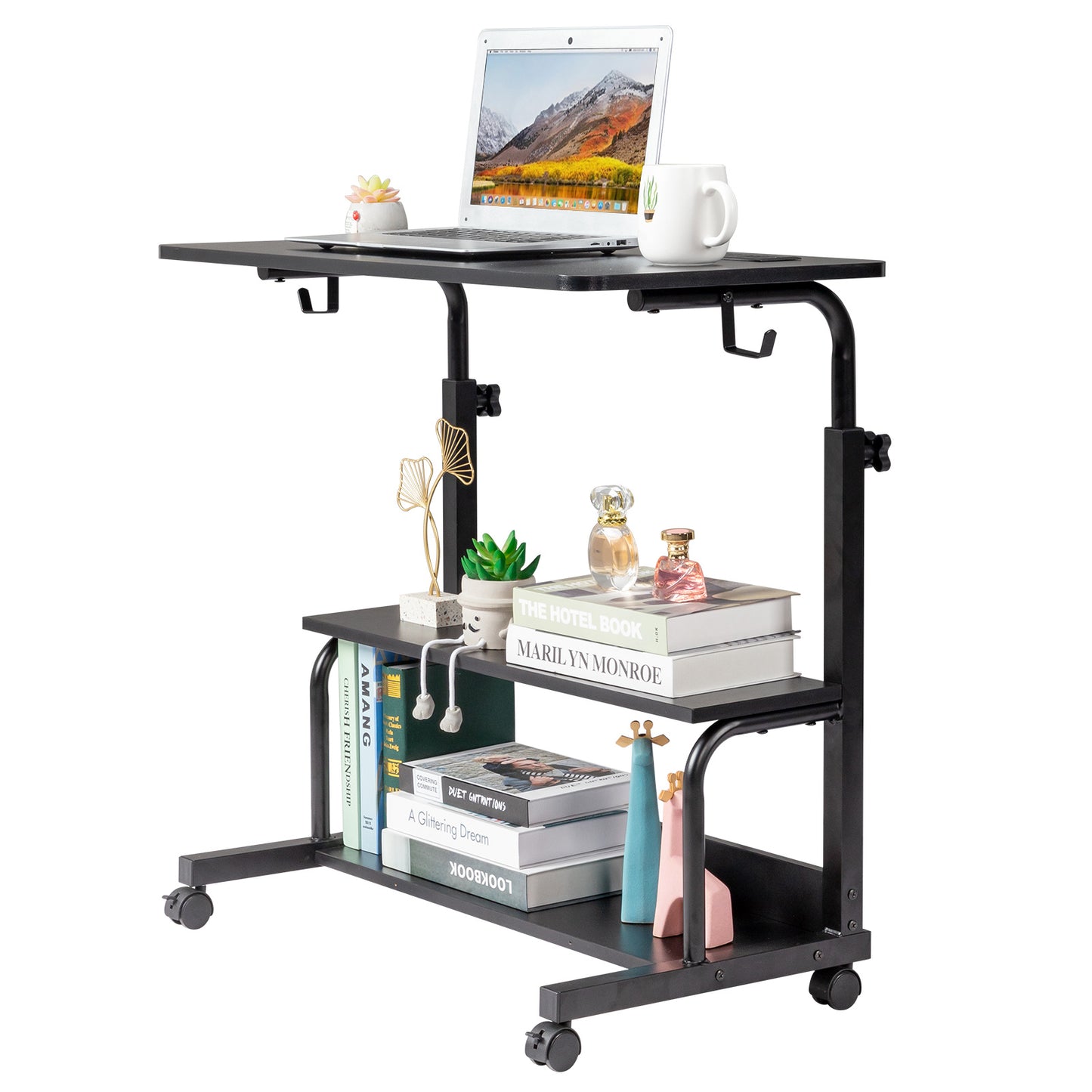 Adjustable Computer Desk with Charging Ports